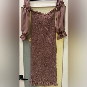 Day And Night Off The Shoulder Mauve Dress Size Large